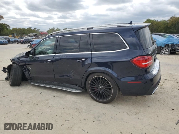 2019 Mercedes-Benz GLS 63 AMG with VIN 4JGDF7FE6KB221892, listed as a Copart auction lot 49637525 with 69,852 mi miles and Salvage title. Bid and sale history available at DreamBid. Image 2.
