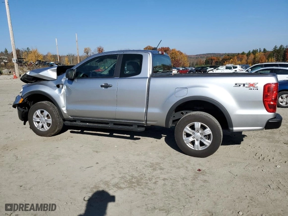 2021 Ford Ranger XL with VIN 1FTER1FH3MLD54856, listed as a Copart auction lot 76407424 with 54,975 mi miles and Salvage Title. Bid and sale history available at carsss.com. Image 2.