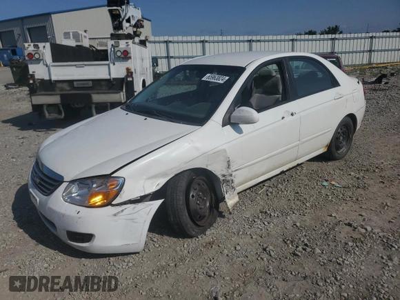 2009 Kia Spectra EX with VIN KNAFE221995624549, listed as a Copart auction lot 65963824 with 244,904 mi miles and Salvage Title. Bid and sale history available at carsss.com. Image 1.