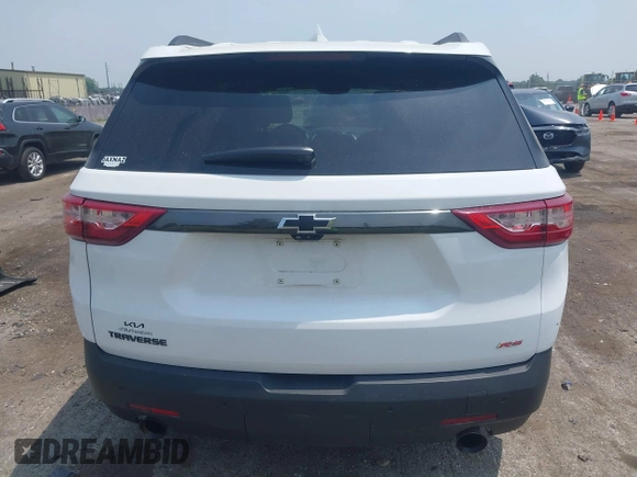 2021 Chevrolet Traverse RS with VIN 1GNERJKW8MJ122678, listed as a IAAI auction lot 42493317 with 56,521 mi miles and . Bid and sale history available at DreamBid. Image 16.