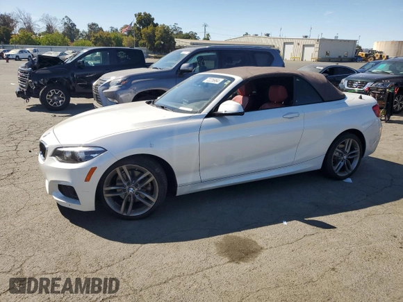 2018 BMW 2 Series 230i with VIN WBA2M7C54JVD51463, listed as a Copart auction lot 72226964 with 24,053 mi miles and Salvage Title. Bid and sale history available at carsss.com. Image 1.