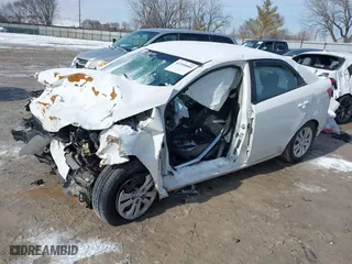 2010 Kia Forte LX with VIN KNAFT4A28A5858147, listed as a IAAI auction lot 41599005 with 124,445 mi miles. Bid and sale history available at carsss.com. Image 18.