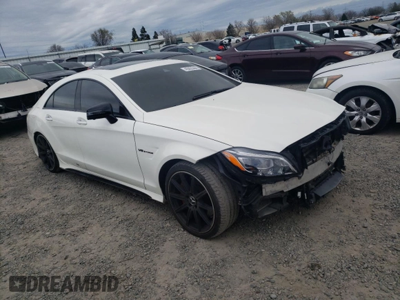 2016 Mercedes-Benz CLS-Class CLS 63 AMG S-Model with VIN WDDLJ7GB0GA180049, listed as a Copart auction lot 45005444 with 56,689 mi miles. Bid and sale history available at carsss.com. Image 4.