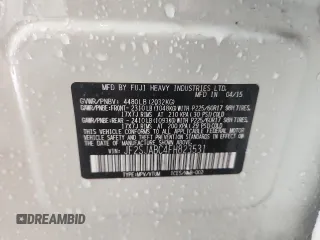 2015 Subaru Forester 2.5i with VIN JF2SJABC4FH823531, listed as a Copart auction lot 61083875 with 151,971 mi miles and Salvage title. Bid and sale history available at DreamBid. Image 13.