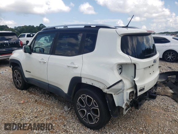 2016 Jeep Renegade Limited with VIN ZACCJBDT9GPD03910, listed as a Copart auction lot 59507745 with 100,971 mi miles and Salvage title. Bid and sale history available at DreamBid. Image 2.