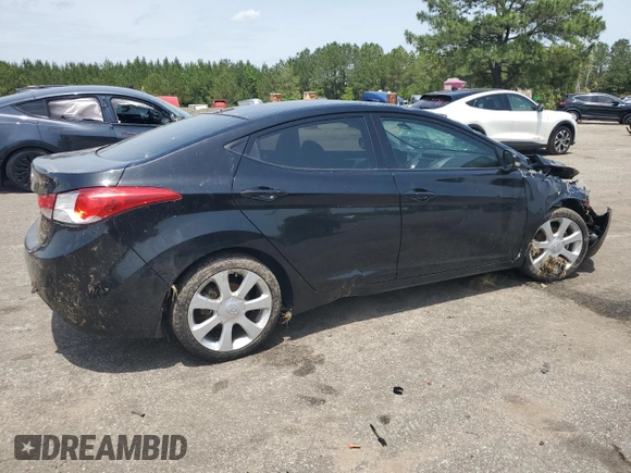 2013 Hyundai Elantra Limited z VIN 5NPDH4AE7DH344218, wystawiony jako Copart lot #57230455 z przebiegiem 208 034 mil mil oraz Szkoda całkowita • Salvage title. Historia ofert i sprzedaży dostępna na DreamBid. Obrazek 3.