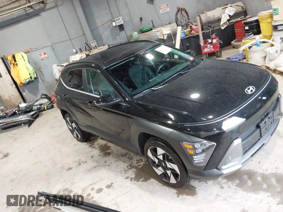 2024 Hyundai Kona Limited with VIN KM8HECA35RU097714, listed as a IAAI auction lot 40592804 with 6,971 mi miles. Bid and sale history available at carsss.com. Image 1.