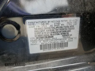 2021 Nissan Versa SV with VIN 3N1CN8EV7ML806320, listed as a Copart auction lot 64251185 with 39,157 mi miles and Salvage title. Bid and sale history available at DreamBid. Image 12.