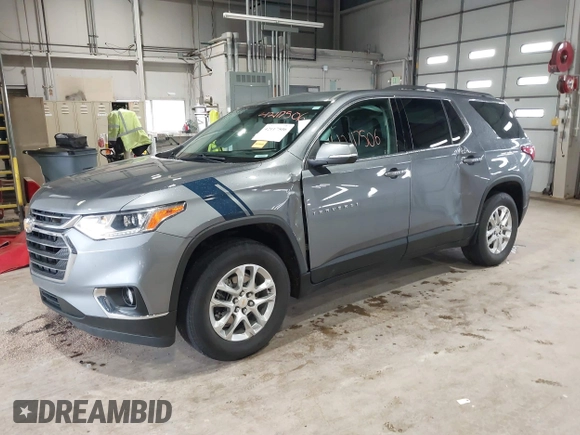 2021 Chevrolet Traverse LT Cloth with VIN 1GNERGKW3MJ198506, listed as a IAAI auction lot 42117506 with 56,659 mi miles and . Bid and sale history available at DreamBid. Image 20.
