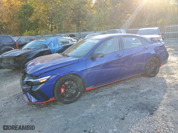2024 Hyundai Elantra N with VIN KMHLW4DK8RU021727, listed as a Copart auction lot 75554364 with 2,386 mi miles and Salvage Title. Bid and sale history available at carsss.com. Image 1.