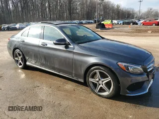 2015 Mercedes-Benz C-Class C 400 with VIN 55SWF6GB6FU026999, listed as a Copart auction lot 45995755 with 0 mi miles and Salvage Title. Bid and sale history available at carsss.com. Image 4.