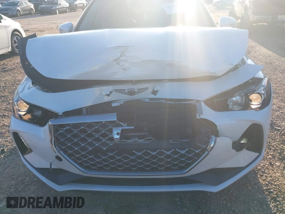 2020 Genesis G70 2.0T with VIN KMTG64LA8LU056386, listed as a IAAI auction lot 41164341 with 48,943 mi miles and . Bid and sale history available at DreamBid. Image 12.