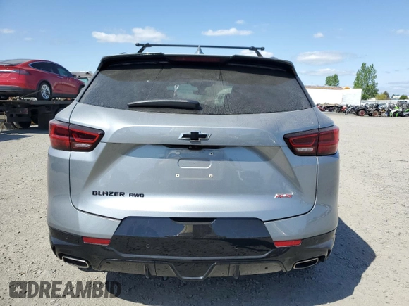 2023 Chevrolet Blazer RS с VIN 3GNKBKRS9PS235722, выставлен на аукционе Copart как лот 53545285 с пробегом 17 683 миль миль и Списание • Salvage title. История ставок и продаж доступна на DreamBid. Изображение 6.