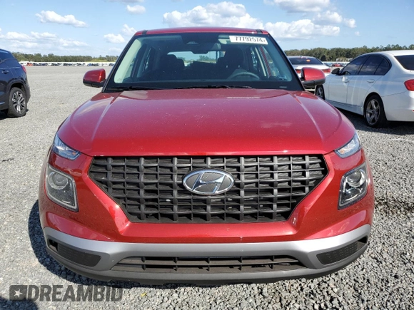 2024 Hyundai Venue SE with VIN KMHRB8A36RU324810, listed as a Copart auction lot 77792574 with 312 mi miles and Salvage Title. Bid and sale history available at DreamBid. Image 5.
