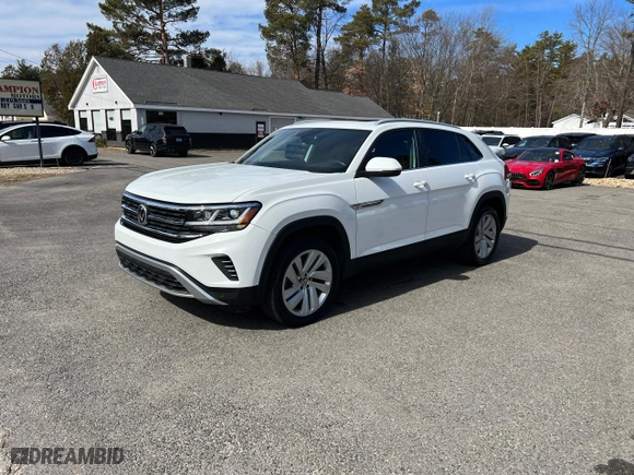 2021 Volkswagen Atlas Cross Sport 2.0T SE w/Technology with VIN 1V2JC2CAXMC237240, listed as a Copart auction lot 48738215 with 64,419 mi miles and Clean Title. Bid and sale history available at carsss.com. Image 2.