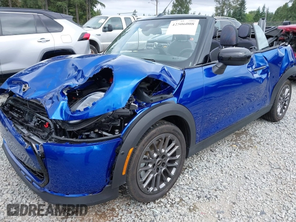 2025 MINI Convertible with VIN WMW23GX01S2X08664, listed as a IAAI auction lot 42506008 with 1,641 mi miles and . Bid and sale history available at DreamBid. Image 6.