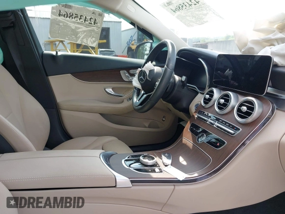 2021 Mercedes-Benz C 300 with VIN W1KWF8DB4MR631537, listed as a IAAI auction lot 42435864 with 11,807 mi miles and . Bid and sale history available at DreamBid. Image 5.