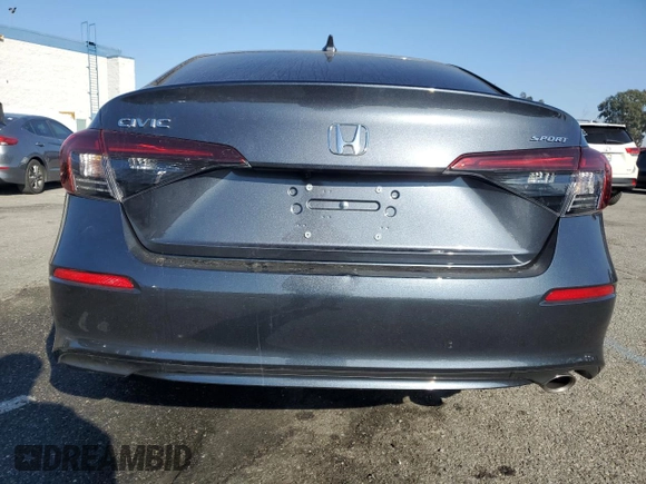 2025 Honda Civic Sedan Sport with VIN 2HGFE2F59SH518408, listed as a Copart auction lot 83813264 with 4,353 mi miles and Salvage Title. Bid and sale history available at carsss.com. Image 6.