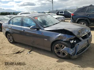 2008 BMW 3 Series 328xi with VIN WBAVC93558K043352, listed as a Copart auction lot 53212695 with 130,538 mi miles and Salvage Title. Bid and sale history available at carsss.com. Image 4.
