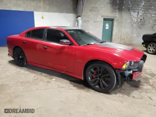 2012 Dodge Charger SRT8 with VIN 2C3CDXEJ9CH225257, listed as a Copart auction lot 53668694 with 151,318 mi miles and Salvage Title. Bid and sale history available at carsss.com. Image 4.