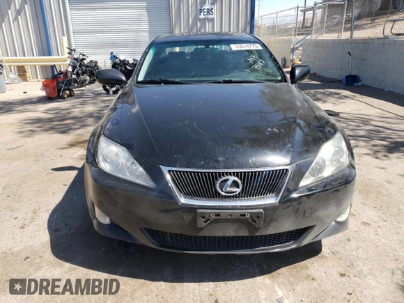 2008 Lexus IS 250 with VIN JTHBK262982067587, listed as a Copart auction lot 55614715 with 125,368 mi miles and Salvage title. Bid and sale history available at DreamBid. Image 5.