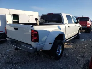 2007 Dodge Ram 3500 SLT with VIN 3D7MX49C17G732585, listed as a Copart auction lot 88399085 with 0 mi miles and Salvage Title. Bid and sale history available at carsss.com. Image 3.