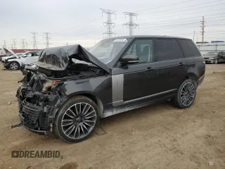 2019 Land Rover Range Rover HSE with VIN SALGS2SV7KA547690, listed as a Copart auction lot 52259445 with 64,636 mi miles and Salvage Title. Bid and sale history available at DreamBid. Image 1.