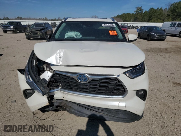 2021 Toyota Highlander Hybrid Limited с VIN 5TDYARAH3MS006077, выставлен на аукционе Copart как лот 43145585 с пробегом 121 815 миль миль и Списание • Salvage title. История ставок и продаж доступна на DreamBid. Изображение 5.