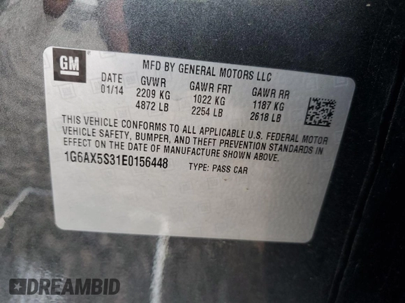 2014 Cadillac CTS Luxury AWD z VIN 1G6AX5S31E0156448, wystawiony jako Copart lot #51983215 z przebiegiem 112 630 mil mil oraz Szkoda całkowita • Salvage title. Historia ofert i sprzedaży dostępna na DreamBid. Obrazek 12.