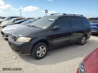 2001 Mazda MPV DX with VIN JM3LW28G310173674, listed as a Copart auction lot 75312034 with 0 mi miles and Salvage Title. Bid and sale history available at carsss.com. Image 1.