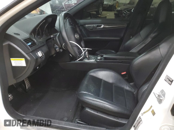 2010 Mercedes-Benz C 63 AMG with VIN WDDGF7HBXAF431638, listed as a Copart auction lot 44015185 with 112,912 mi miles and Salvage Title. Bid and sale history available at carsss.com. Image 7.