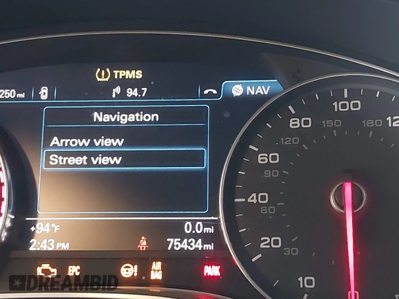 2012 Audi A7 Prestige with VIN WAU3GAFC6CN065469, listed as a IAAI auction lot 42449430 with 75,435 mi miles and . Bid and sale history available at DreamBid. Image 7.