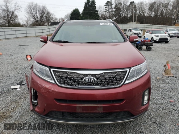 2015 Kia Sorento SX with VIN 5XYKW4A70FG637550, listed as a Copart auction lot 41366245 with 117,592 mi miles and Salvage Title. Bid and sale history available at carsss.com. Image 5.