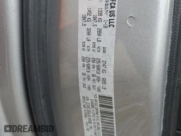 2018 Chrysler Pacifica Touring L with VIN 2C4RC1BGXJR194588, listed as a Copart auction lot 53236885 with 149,968 mi miles and Salvage Title. Bid and sale history available at DreamBid. Image 14.