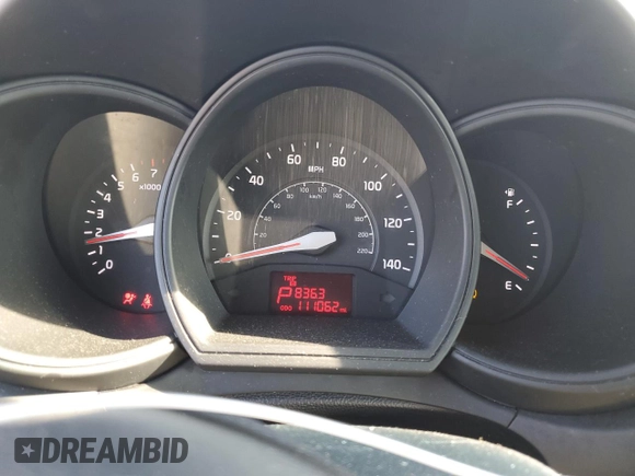2013 Kia Rio LX with VIN KNADM5A35D6181740, listed as a Copart auction lot 70501354 with 111,062 mi miles and Salvage Title. Bid and sale history available at DreamBid. Image 9.