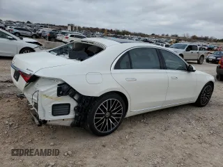 2023 Mercedes-Benz S-Class S 500 with VIN W1K6G6DB6PA203893, listed as a Copart auction lot 84664804 with 743 mi miles and Salvage Title. Bid and sale history available at carsss.com. Image 3.