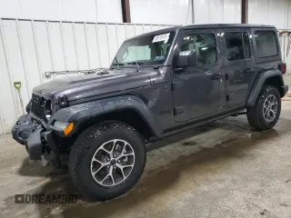 2025 Jeep Wrangler Sport S z VIN 1C4PJXDN2SW513566, wystawiony jako Copart lot #50613415 z przebiegiem 487 mil mil oraz Szkoda całkowita • Salvage title. Historia ofert i sprzedaży dostępna na DreamBid. Obrazek 1.