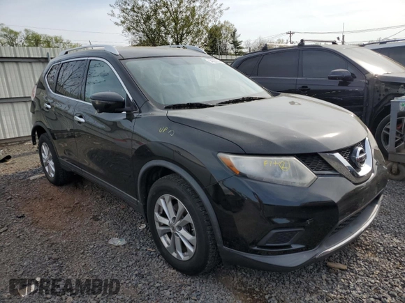 2016 Nissan Rogue SV with VIN KNMAT2MV1GP647313, listed as a Copart auction lot 54320595 with 105,490 mi miles and Salvage Title. Bid and sale history available at carsss.com. Image 4.