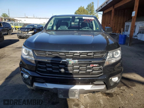 2022 Chevrolet Colorado 4WD Z71 with VIN 1GCGTDENXN1273532, listed as a Copart auction lot 57910055 with 36,223 mi miles and Salvage title. Bid and sale history available at DreamBid. Image 5.