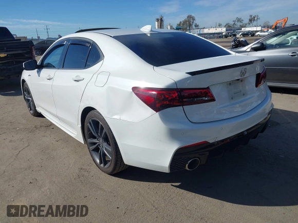 2018 Acura TLX w/A-SPEC Pkg with VIN 19UUB2F67JA003073, listed as a IAAI auction lot 41604080 with 121,078 mi miles. Bid and sale history available at carsss.com. Image 3.