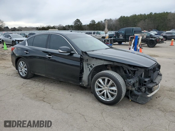 2016 Infiniti Q50 Premium with VIN JN1CV7AP7GM203024, listed as a Copart auction lot 88680715 with 163,922 mi miles and Salvage Title. Bid and sale history available at DreamBid. Image 4.