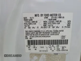 2012 Ford Escape Hybrid z VIN 1FMCU5K35CKB22024, wystawiony jako Copart lot #52204865 z przebiegiem 97 424 mil mil oraz Szkoda całkowita • Salvage title. Historia ofert i sprzedaży dostępna na DreamBid. Obrazek 14.
