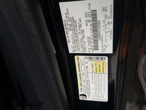 2015 Ford Mustang EcoBoost with VIN 1FA6P8TH1F5337025, listed as a Copart auction lot 86886574 with 87,016 mi miles and Salvage Title. Bid and sale history available at DreamBid. Image 14.