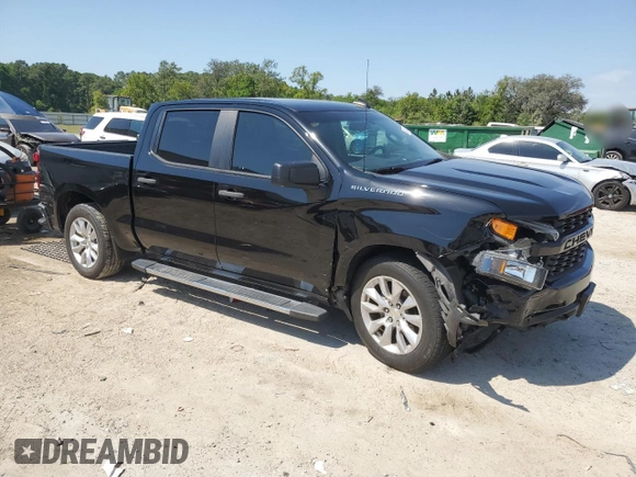 2020 Chevrolet Silverado 1500 Custom with VIN 3GCPWBEF5LG107096, listed as a Copart auction lot 52941095 with 61,415 mi miles and Salvage Title. Bid and sale history available at DreamBid. Image 4.