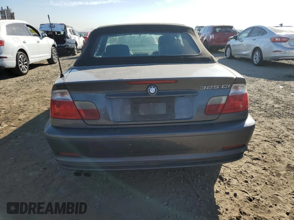 2002 BMW 3 Series 325Ci with VIN WBABS33422PG82327, listed as a Copart auction lot 85927934 with 199,505 mi miles and Clean Title. Bid and sale history available at carsss.com. Image 6.