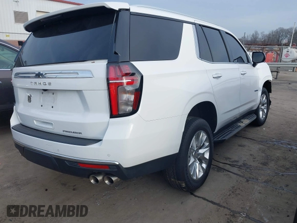 2023 Chevrolet Tahoe Premier with VIN 1GNSKSKDXPR226137, listed as a IAAI auction lot 41457105 with 55,715 mi miles and . Bid and sale history available at DreamBid. Image 4.