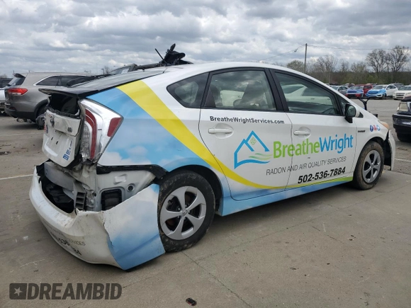 2013 Toyota Prius One with VIN JTDKN3DU5D5685887, listed as a Copart auction lot 48955345 with 227,695 mi miles and Salvage Title. Bid and sale history available at carsss.com. Image 3.