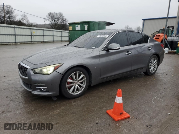 2015 Infiniti Q50 Premium with VIN JN1BV7AP0FM350554, listed as a Copart auction lot 45019465 with 95,069 mi miles and Salvage Title. Bid and sale history available at DreamBid. Image 1.