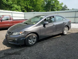 2013 Honda Civic LX z VIN 2HGFB2F54DH578950, wystawiony jako Copart lot #60504135 z przebiegiem 169 050 mil mil oraz Czysty tytuł • Clean title. Historia ofert i sprzedaży dostępna na DreamBid. Obrazek 1.