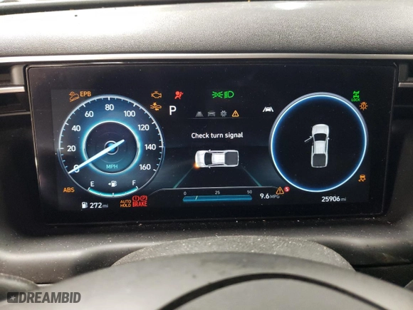 2022 Hyundai Santa Cruz SEL Premium with VIN 5NTJDDAF5NH027631, listed as a Copart auction lot 46888695 with 25,906 mi miles and Salvage Title. Bid and sale history available at carsss.com. Image 9.